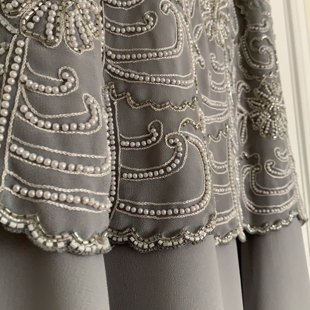 JKARA beaded evening dress and scarf - Picture 8 of 11